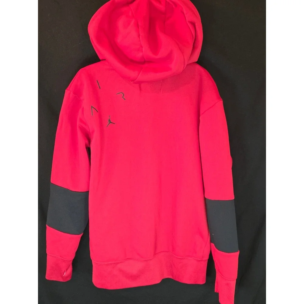 Jordan‎ Dri-FIT Full Zip Hoodie Red Black Colorblock Kids Size S (8-10)